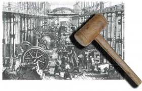 An old photo of a hammer and factory This is a parable for the old engineer using a hammer to repair a broken machine and the large bill he presents for the service. https://www.buzzmaven.com/old-engineer-hammer-2/