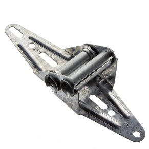 garage door hinge with two tubes for the roller shaft https://www.servicespring.com/product/239